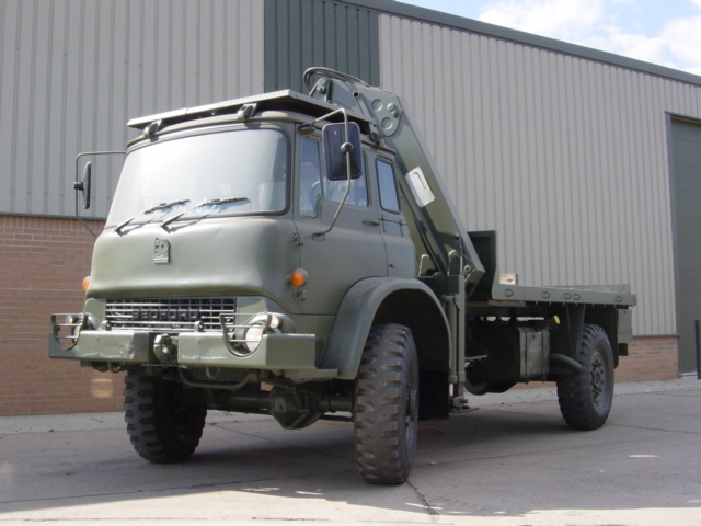 Bedford MJ 4x4 Cargo with Atlas Crane - ex military vehicles for sale, mod surplus